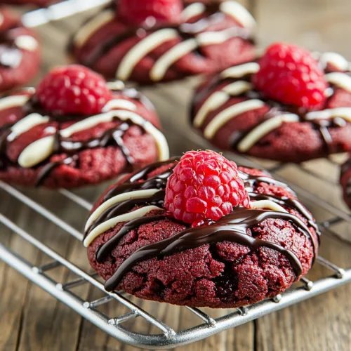 Red Velvet Raspberry Cookies