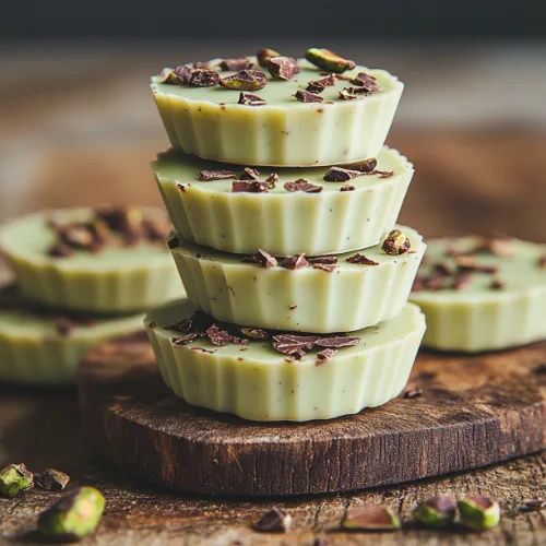 White Chocolate Pistachio Cups