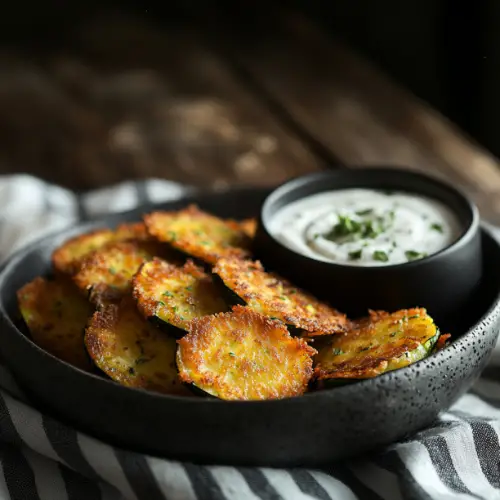 Crispy Zucchini Fritters with Herbed Yogurt Dip