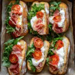 Prosciutto & Burrata Ciabatta Sandwiches 3 Prosciutto & Burrata Ciabatta Sandwiches