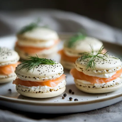Savory Smoked Salmon & Cream Cheese Macarons
