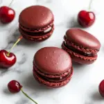 Cherry Chocolate Ganache Macarons 3 Cherry Chocolate Ganache Macarons