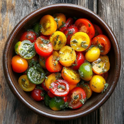 Marinated Heirloom Cherry Tomato Salad