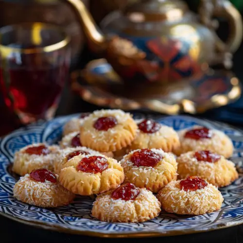 Moroccan Jam-Filled Coconut Cookies