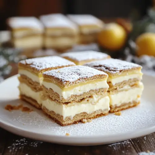 No-Bake Vanilla Custard Slices