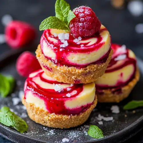 Mini Lemon Raspberry Cheesecake Bites