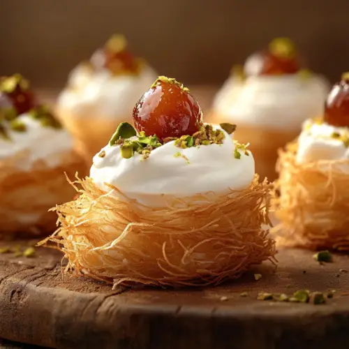 Gulab Jamun Kunafa Nests