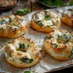 Spinach Artichoke Stuffed Bagel Rings 2 Spinach Artichoke Stuffed Bagel Rings