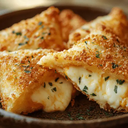 Crispy Cheese-Stuffed Pastry Triangles