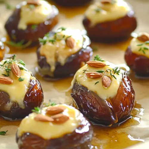 Brie-Stuffed Dates with Almonds and Honey