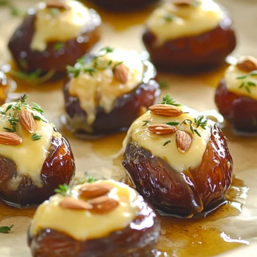 Brie-Stuffed Dates with Almonds and Honey