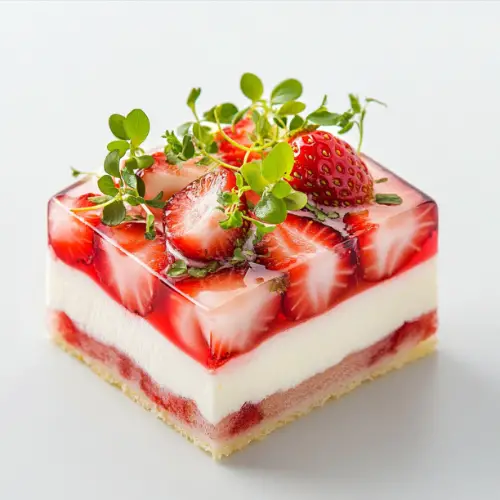 Strawberry Vanilla Layered Cream Cake