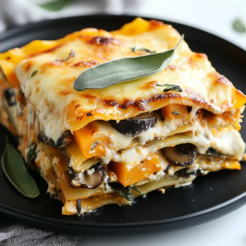 Creamy Mushroom Butternut Squash Lasagna