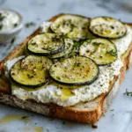 Ricotta Toast with Sautéed Courgette & Garlic