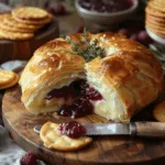 Baked Brie in Phyllo with Raspberry Jam