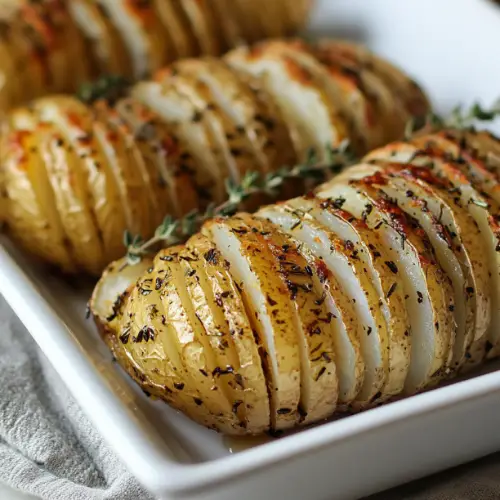 Garlic Herb Hasselback Potatoes