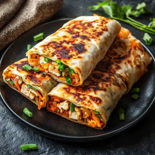 Crispy Pan-Fried Stuffed Flatbreads (Vegan Dan Bing Style)