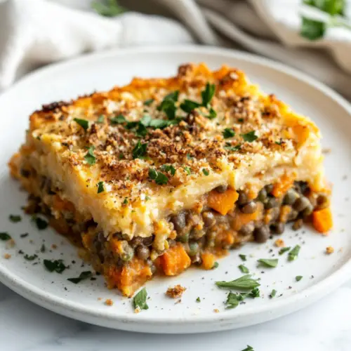 Sweet Potato Lentil Shepherd's Pie