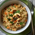 Creamy Carrot and Cashew Quinoa Pilaf
