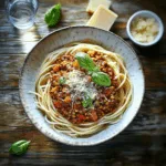 Lentil Bolognese with Spaghetti