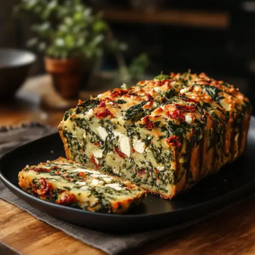 Savory Spinach, Feta & Sun-Dried Tomato Loaf