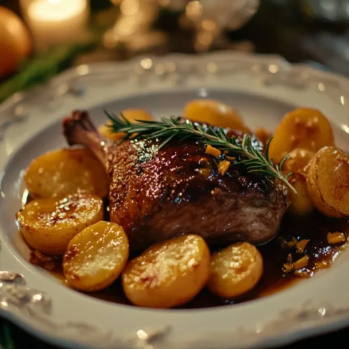 Crispy Duck with Orange Rosemary Glaze
