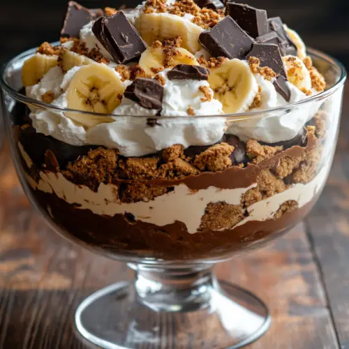 Chocolate Peanut Butter Banana Trifle
