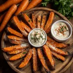 Crispy Baked Carrot Fries with Spicy Aioli