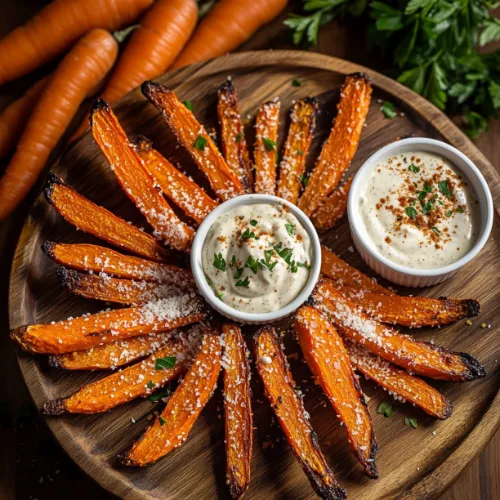 Crispy Baked Carrot Fries with Spicy Aioli