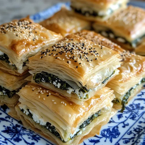 Crispy Spinach and Feta Börek Squares