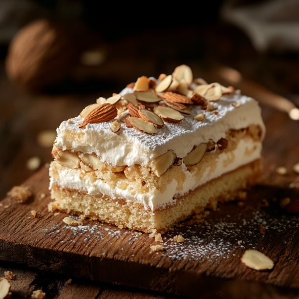 Almond Dacquoise with Vanilla Buttercream