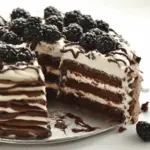 Chocolate Blackberry Mille Crêpe Cake 3 Chocolate Blackberry Mille Crêpe Cake
