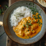 Creamy Butter Chicken with Basmati Rice and Naan