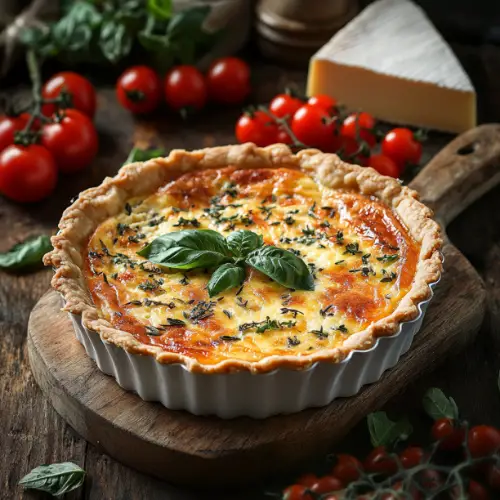 Classic Three-Cheese Quiche