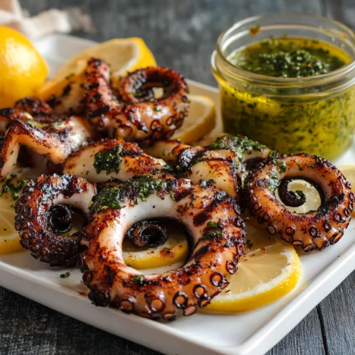 Grilled Octopus with Lemon Herb Marinade
