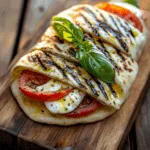 Wood-Fired Caprese Flatbread Sandwich