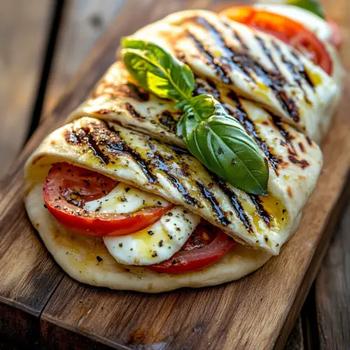 Wood-Fired Caprese Flatbread Sandwich