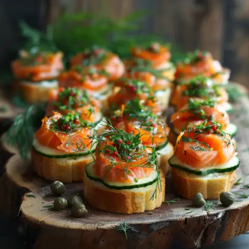 Smoked Salmon Cucumber Bites