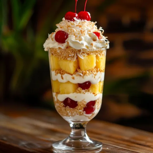 Tropical Pineapple Coconut Trifle
