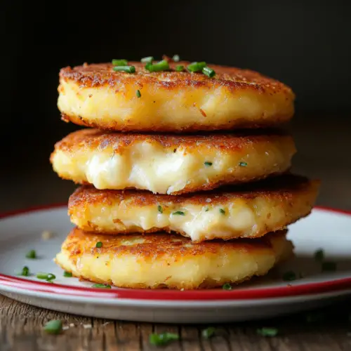 Crispy Cheese-Stuffed Potato Cakes