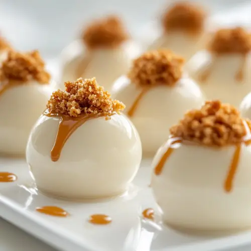 White Chocolate Caramel Crunch Bombs
