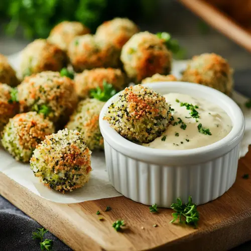 Crispy Broccoli Cheese Bites