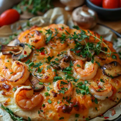 Shrimp & Crab Tortilla Seafood Bake