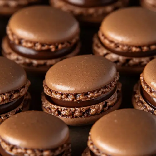 Classic Chocolate Ganache Macarons