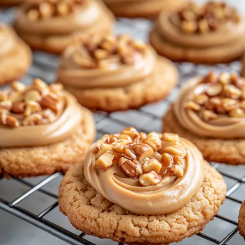 Peanut Caramel Swirl Cookies