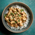 Thai Peanut Chicken with Jasmine Rice