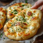 Cheesy Garlic Mini Naan Breads
