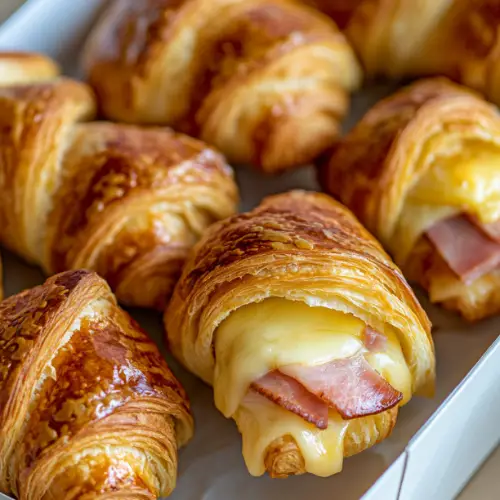 Mini Chicken and Cheese Croissant Sandwiches