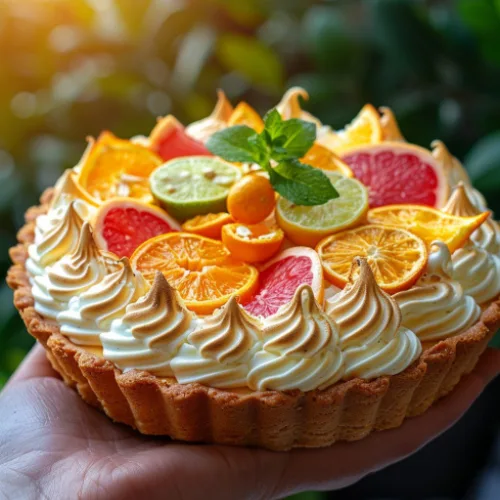 Citrus Meringue Tart with Candied Peel