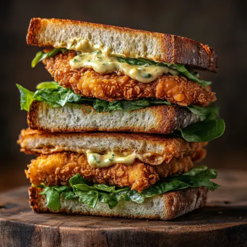Crispy Chicken Cutlet Sandwich with Garlic Aioli